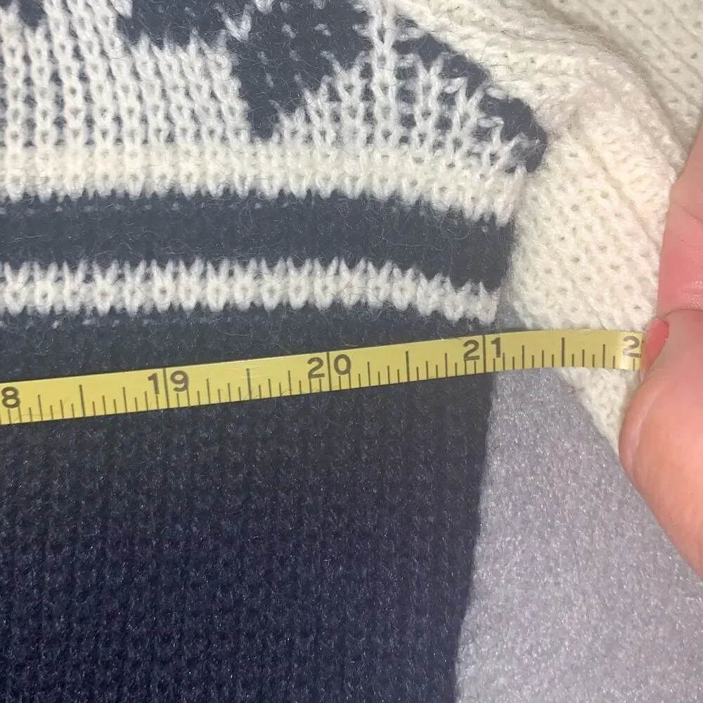 Vintage Kingsport Men’s Acrylic Sweater Size XL Cream‎ Blue